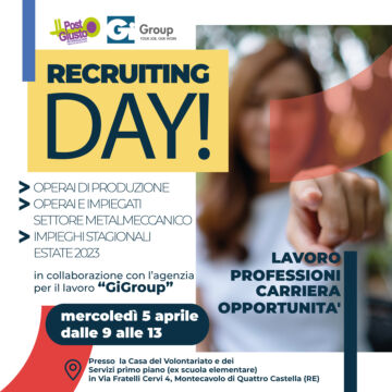 Leggi: «Terzo Recruiting day dell’anno in programma…»