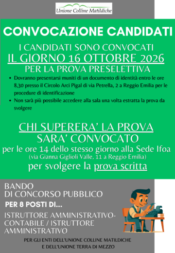 Leggi: &laquo;CONCORSO PUBBLICO: CONVOCAZIONE CANDIDATI&raquo;